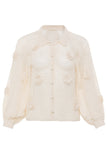 CAROLINA K BOMBER CROCHET MELINA NATURAL