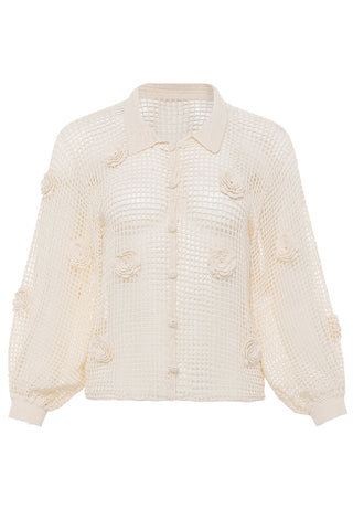 CAROLINA K BOMBER CROCHET MELINA NATURAL