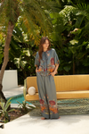 CAROLINA K PANTALON PALAZZO GRAY CORAL REEF