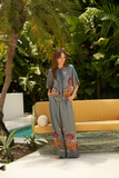 CAROLINA K PANTALON PALAZZO GRAY CORAL REEF
