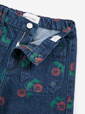BOBO CHOSES PANTALON DENIM STAMP BLOOM