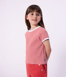 PETIT BATEAU CAMISETA SS RAYAS WHITE/RED