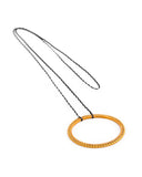 LORENA P COLLAR TRENZA CIRCULO CON BOLITAS
