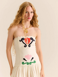 CAROLINA K VESTIDO MALLA OFF WHITE