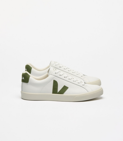 VEJA ESPLAR LEATHER WHITE KIWI WOMAN