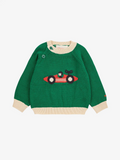 BOBO CHOSES SUETER RACE CAR GREEN