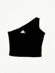 AMOR & ROSAS BLUSA CUT OUT BAMBU BLACK