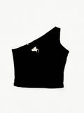 AMOR & ROSAS BLUSA CUT OUT BAMBU BLACK