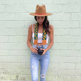 FLYLIKESTORE CORREA BORDADA CARAMELO L