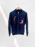 AMOR & ROSAS ETERNAL DUALITY CHAMARRA BOMBER NAVY