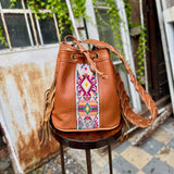 FLYLIKESTORE BAG ELSA CON CHAQUIRA Y BORDADO CAMEL
