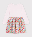 PETIT BATEAU VESTIDO LS TOP LISO FLORAL