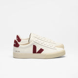 VEJA CAMPO LEATHER WHITE GRENAT