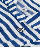 PETIT BATEAU POLO SS RAYAS TERRY WHITE/BLUE