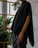 1/8 TAKAMURA BLUSA CUADRO M/C BLACK UT
