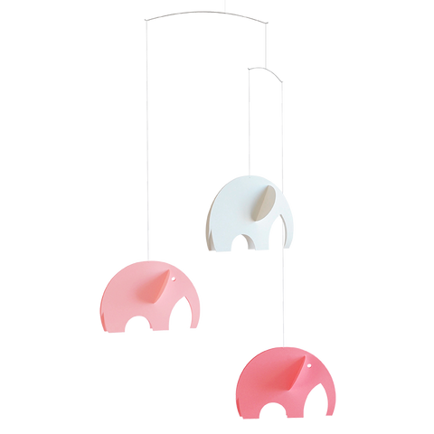 FLENSTED MOBILE KIDS OELEPHANTS PINK