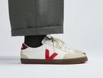 VEJA VOLLEY OT LEATH WHITE PEK BARK WOMAN