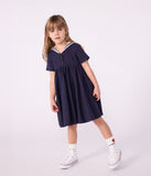 PETIT BATEAU VESTIDO CUELLO MARINERO NAVY
