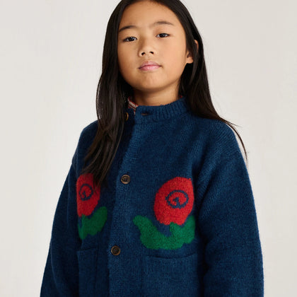 BOBO CHOSES CARDIGAN STAMP BLUE