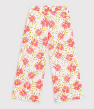 PETIT BATEAU PANTS BIG FLOWER WHITE MULTI