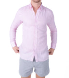 SUNNY PATOCHE PINK LINEN SHIRT 