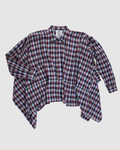 1/8 TAKAMURA BLUSA CUADRO M/L RED/GRAY UT