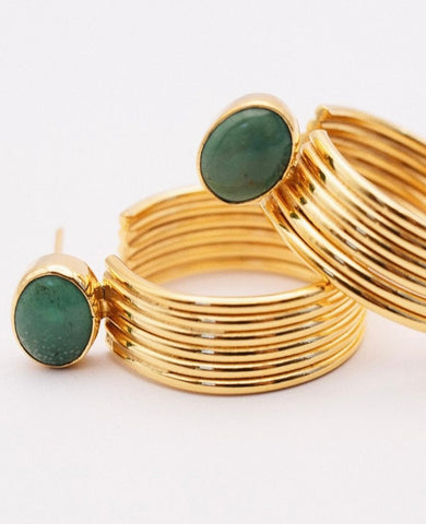 METRIC ARETES AITANA CON PIEDRA GOLD