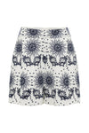 CAROLINA K SHORT ROMA GARDENIA WHITE NAVY