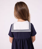 PETIT BATEAU VESTIDO CUELLO MARINERO NAVY
