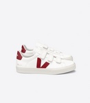 VEJA RECIFE CHROMEFREE LEATHER WHITE MARSALA WOMAN