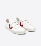 VEJA RECIFE CHROMEFREE LEATHER WHITE MARSALA WOMAN