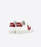 VEJA RECIFE CHROMEFREE LEATHER WHITE MARSALA WOMAN