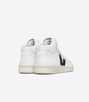 VEJA V-15 LEATHER EXTRA WHITE BLACK WOMAN