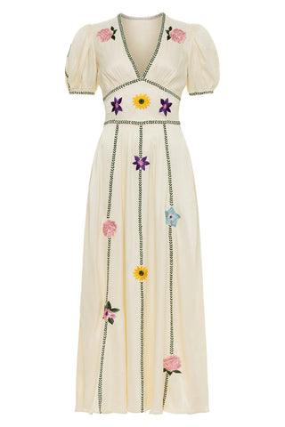 CAROLINA K VESTIDO CRETA GARDENIA