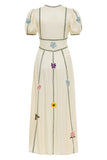 CAROLINA K VESTIDO CRETA GARDENIA