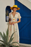 CAROLINA K VESTIDO CRETA GARDENIA
