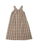 1/8 TAKAMURA VESTIDO BACKO CUADROS BEIGE