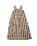 1/8 TAKAMURA VESTIDO BACKO CUADROS BEIGE