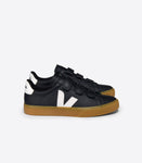 VEJA RECIFE CHROMEFREE LEATHER BLACK WHITE WOMAN