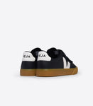 VEJA RECIFE CHROMEFREE LEATHER BLACK WHITE WOMAN