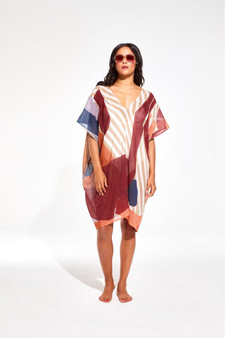 MAPOESIE VESTIDO ELIA POSTALE BROWN UT