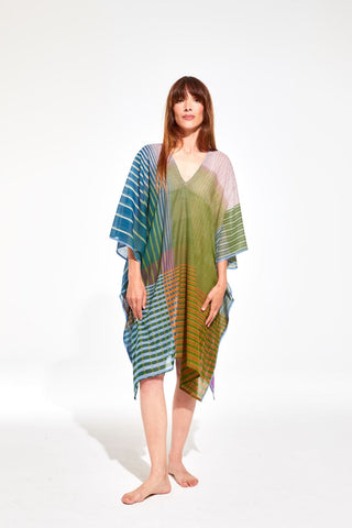 MAPOESIE VESTIDO JASON VIBRANT BLUE PURPLE
