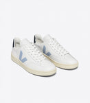 VEJA V-12 LEATHER EXTRA WHITE STEEL NAUTICO MAN