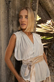 LA TROUPE CHALECO BRISA VELVET SAGE UT