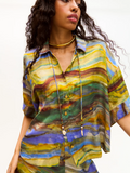 CAROLINA K TOP KIMONO EMERALD MARBLE
