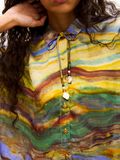 CAROLINA K TOP KIMONO EMERALD MARBLE