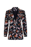 CAROLINA K BLAZER DUSTY FLORAL BLACK