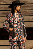 CAROLINA K BLAZER DUSTY FLORAL BLACK