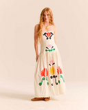 CAROLINA K VESTIDO MALLA OFF WHITE
