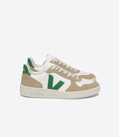 VEJA V-10 CHROMEFREE LEATHER WHITE EMERAUDE SAHARA MAN PREVENTA